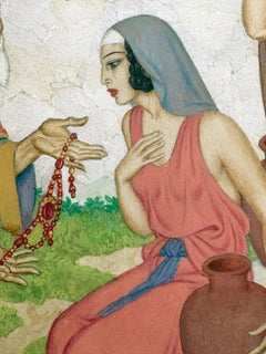 La saggezza vale più dei rubini, Opera d'arte originale in vendita, acquerello, firmata in basso a sinistra