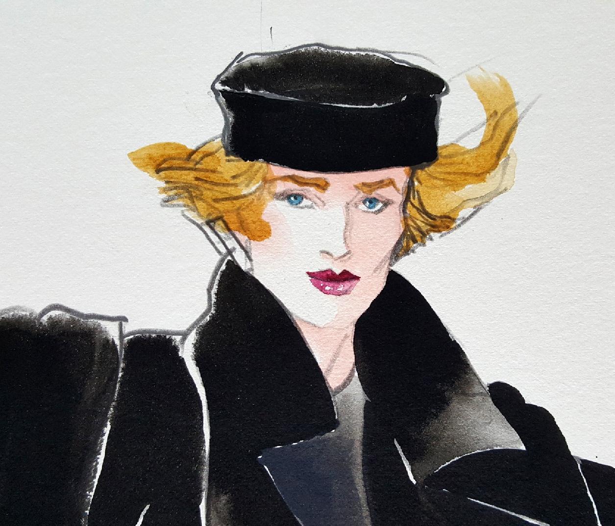 Vogue Magazine Fashion Illustration (Stephen Sprouse)
Antonio's mature style is on full display with a few quick strokes of the brush he is exemplifying the epitome of style and class

Signature: not signed American Vogue, June 1984. Fashion