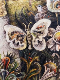 Altalena da golf con farfalla psichedelica, galline divertenti e fiori vivaci