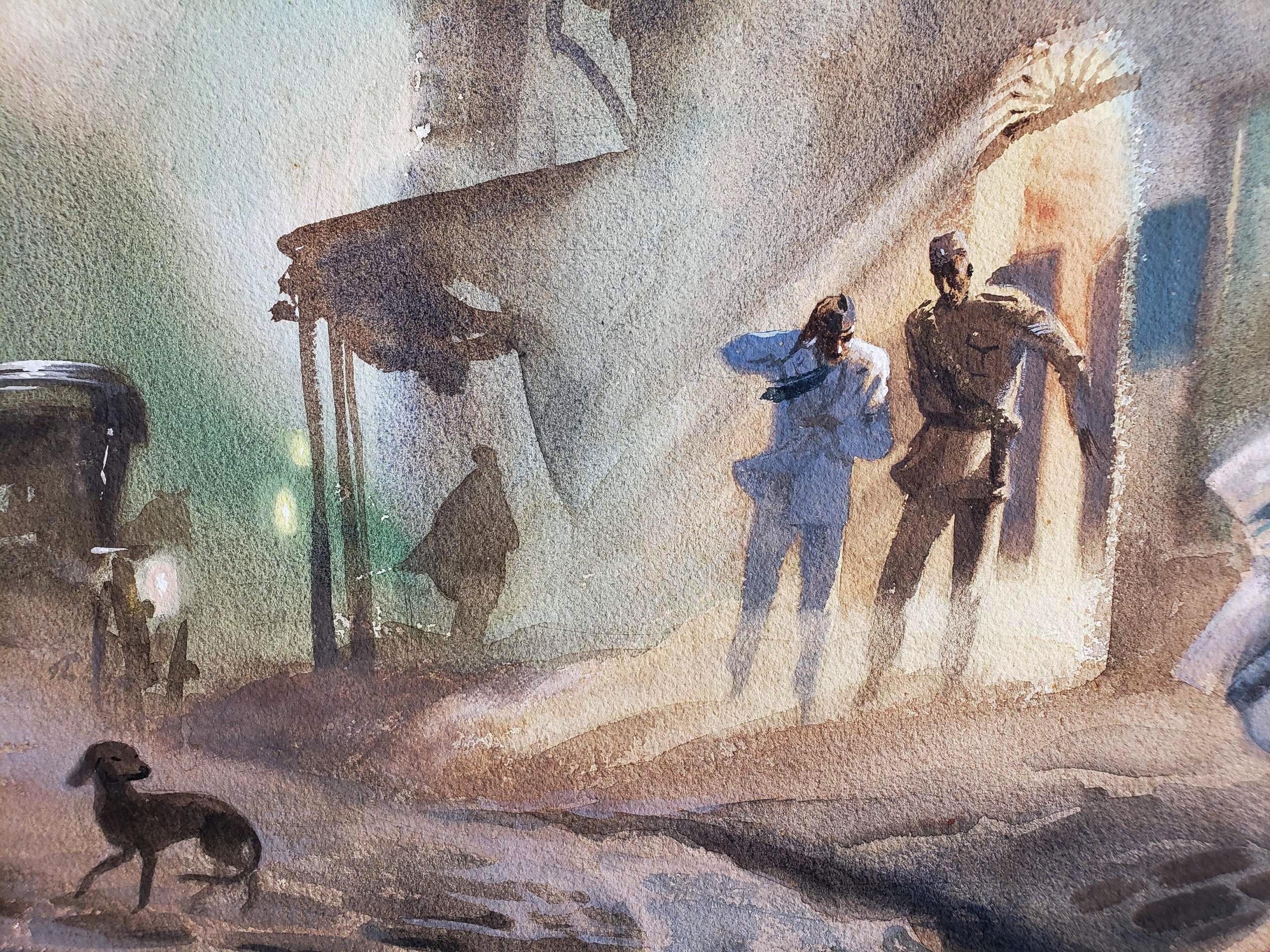 Bagdad Misterio Militar Espionaje Ilustración Colliers , Saturday Evening Post - Art Realista de John Pike