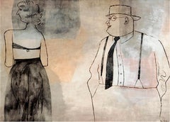 Ink Figurative Drawings and Watercolours