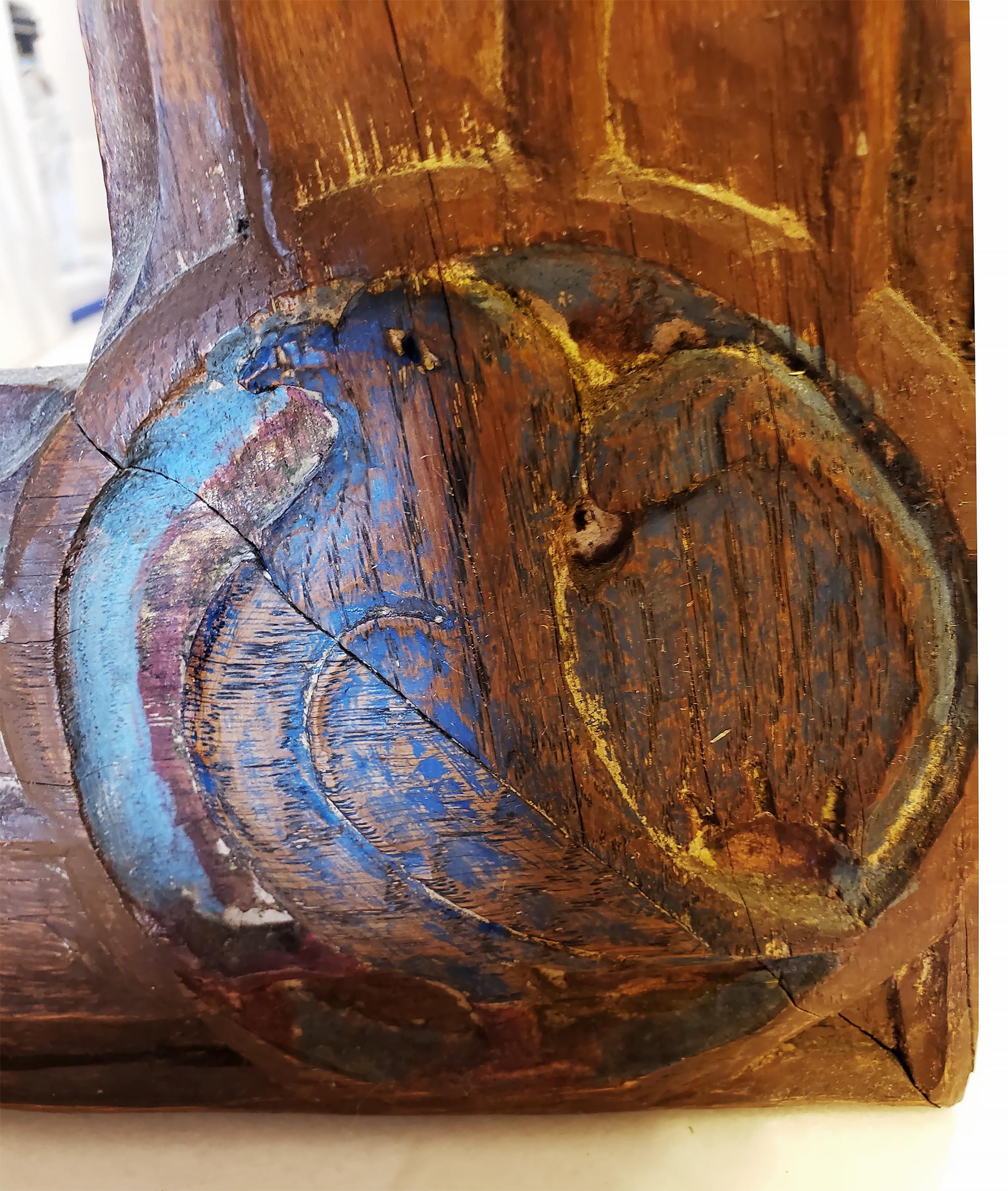 Cadre en bois d'Oak Wood Craft avec sculptures de lapin, de chien, d'oiseau et d'Emu en vente 1
