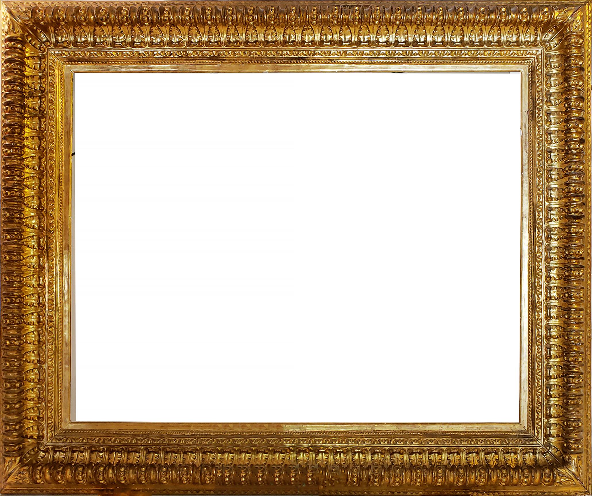 19th century Italian Rococo Gilt Wood Picture frame with ornate foliate. 9