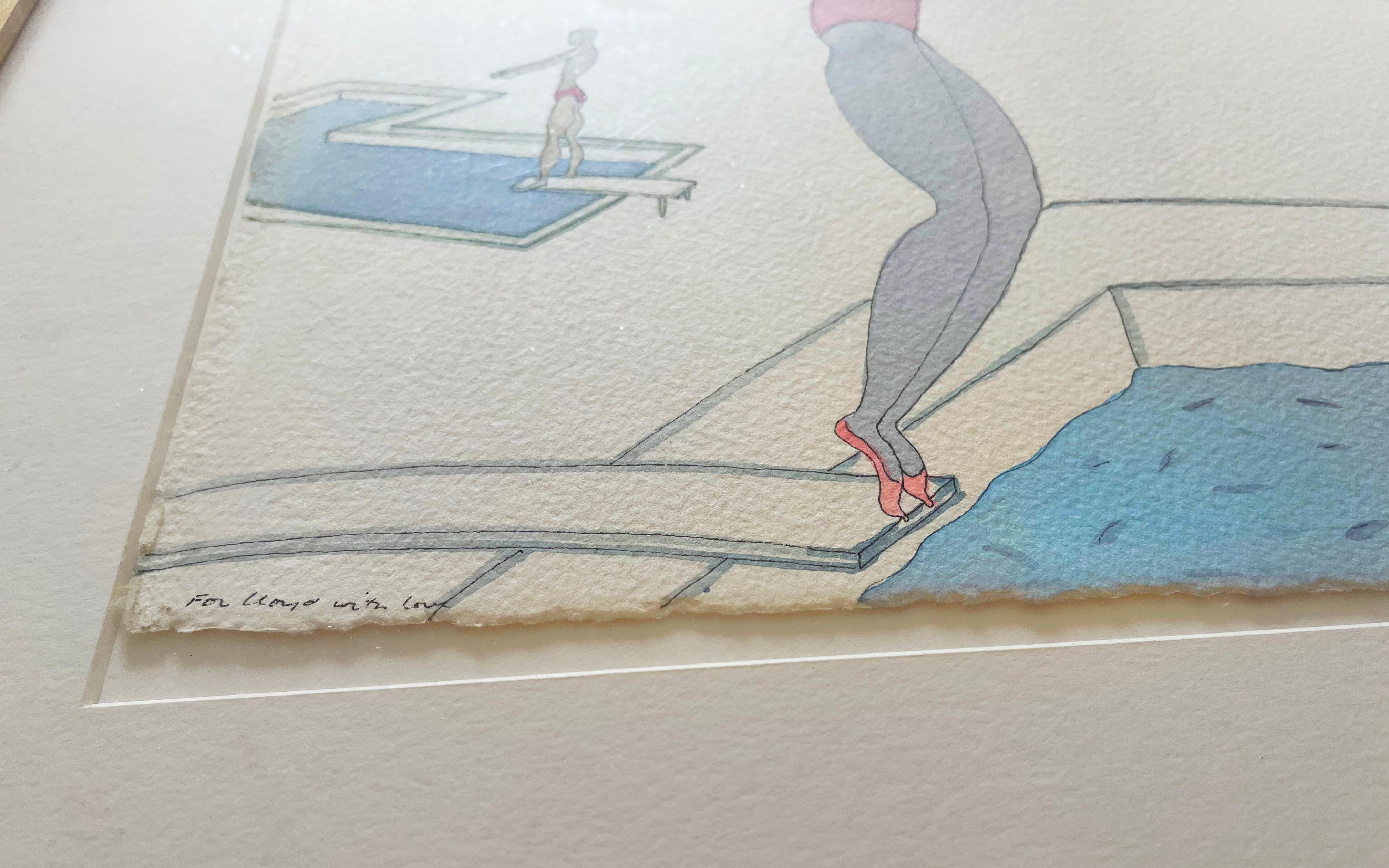      Nageuses et plongeuses - Illustratrices - Gris Nude par Barbara Nessim
