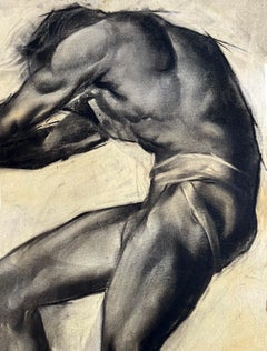 Muscular Male Nude with Bulging Muscles  Art Deco