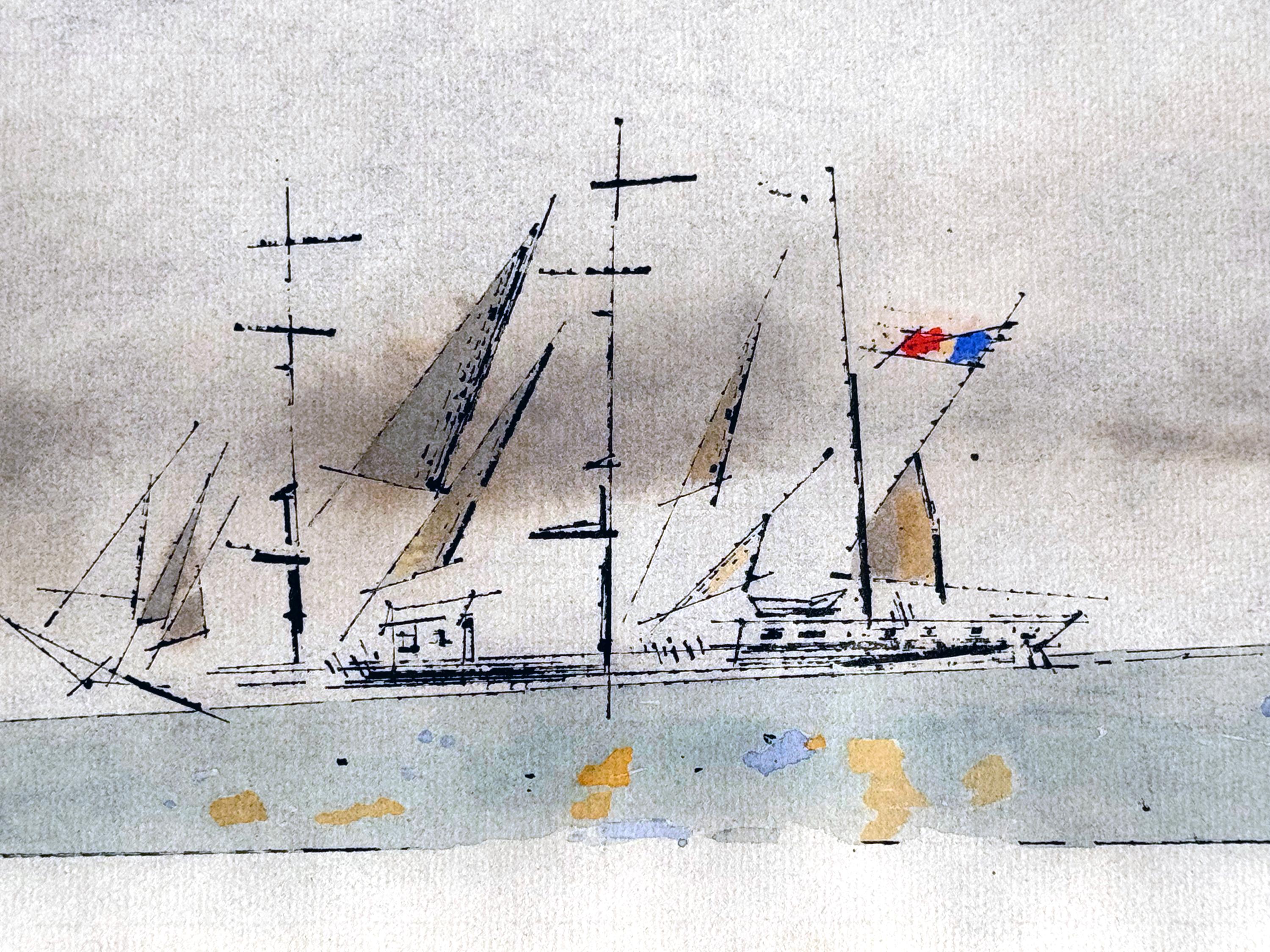 Bauhaus .  Ohne Titel (französische Barque unter Staysail) im Angebot 2