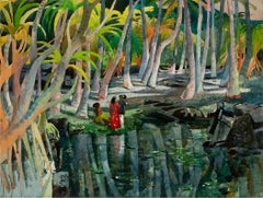 Pool Shadows - like Paul Gauguin Tahitian Women