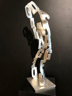 DAMAGED (Platinum Leaf) - Bronze Sculpture