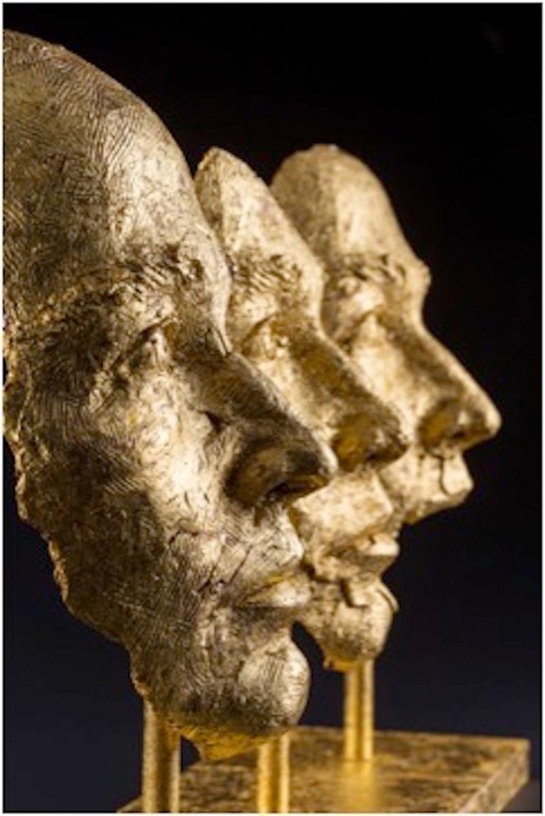 Boky Hackel-Ward Figurative Sculpture - Losing Myself In You (Gold Leaf)