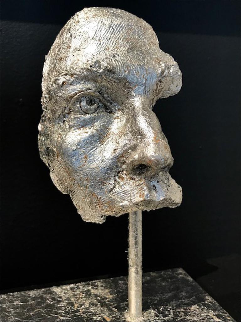 Losing Myself In You (Platinum Leaf) - Contemporary Sculpture by Boky Hackel-Ward