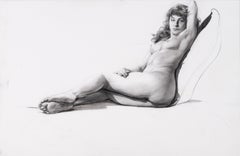 „Rita“ von Steven Assael, Graphitzeichnung, nackte Frau, signiert, ungerahmt, 9 x 13,5 Zoll