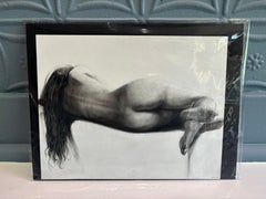 "Figura sdraiata n. 3" di Assael, disegno a grafite di una donna nuda, firmato, senza cornice