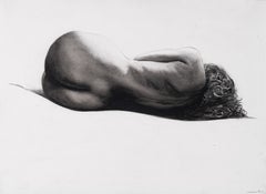 "Reclining Figure #6" Assael, Graphite Drawing of Nude Woman, Signed, Unframed