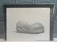 Reclining Figure #2, Realist Female Nude Graphite Drawing on Paper, 21st Century