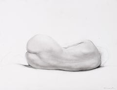 Reclining Figure #2, Realist Female Nude Graphite Drawing on Paper, 21st Century