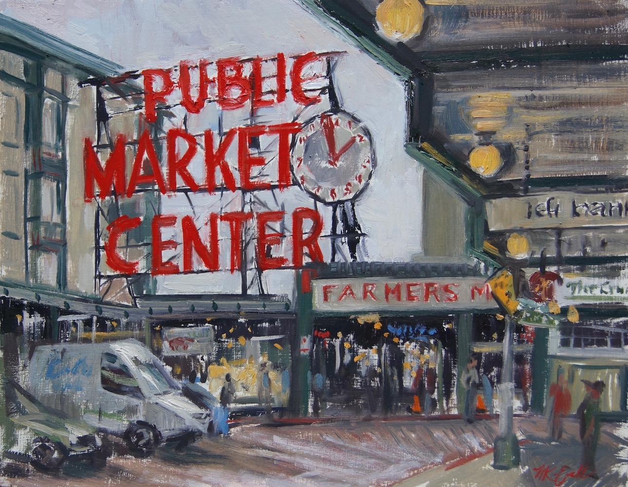 Megan Euell Figurative Painting - Pike Place Market