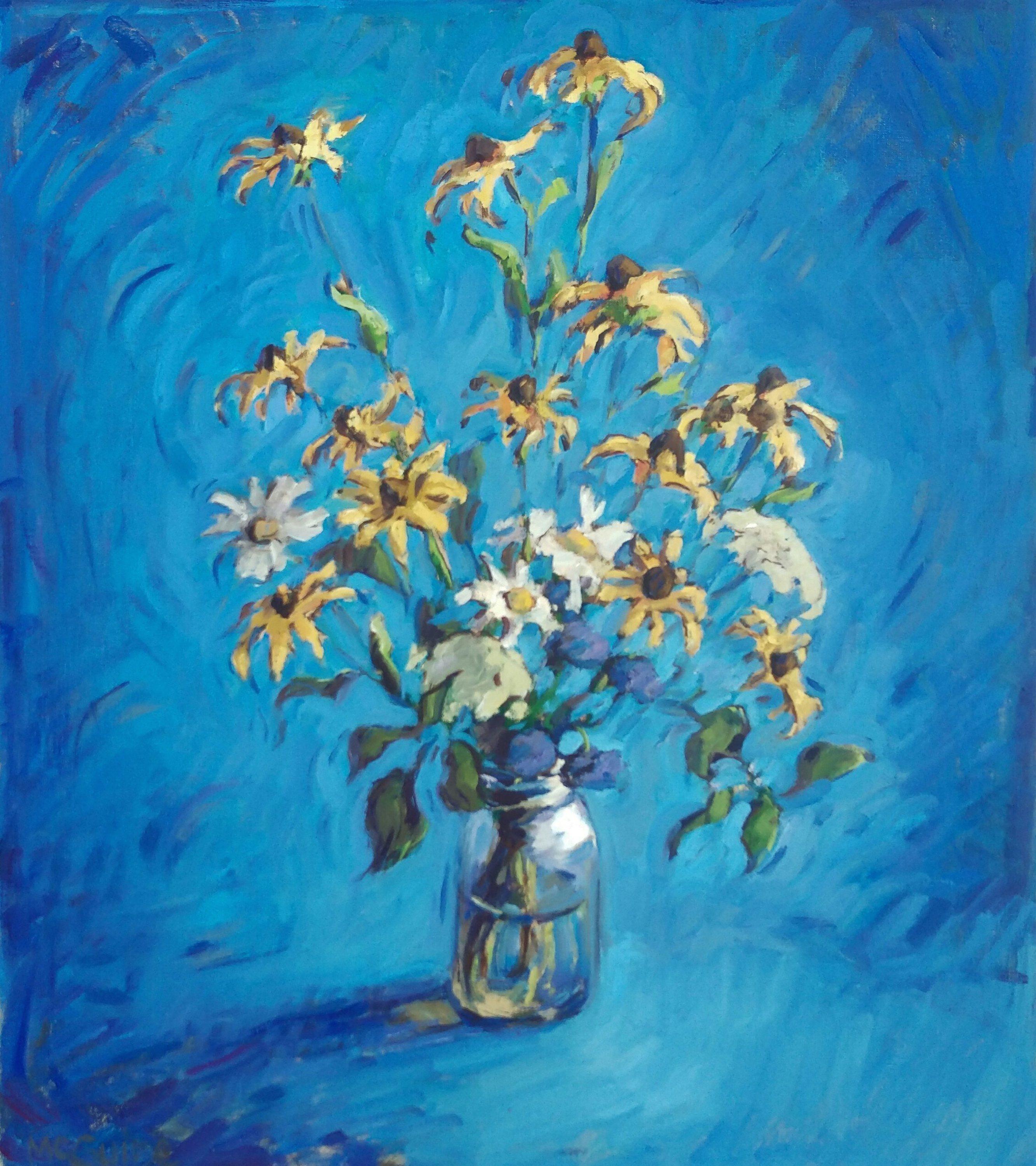Tim McGuire Figurative Painting - Mostly Brown Eyed Susans