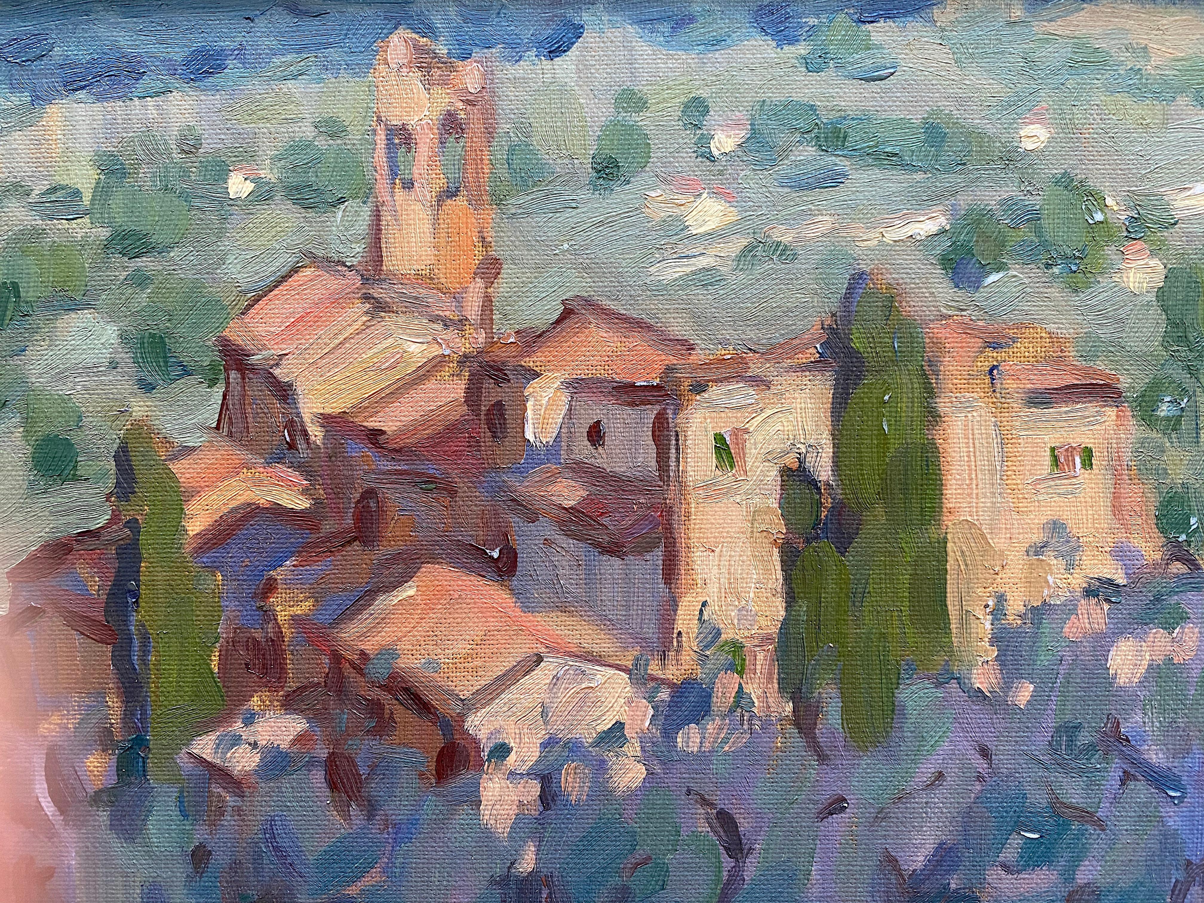 Tiny Tuscany - American Impressionist Painting by Tim McGuire