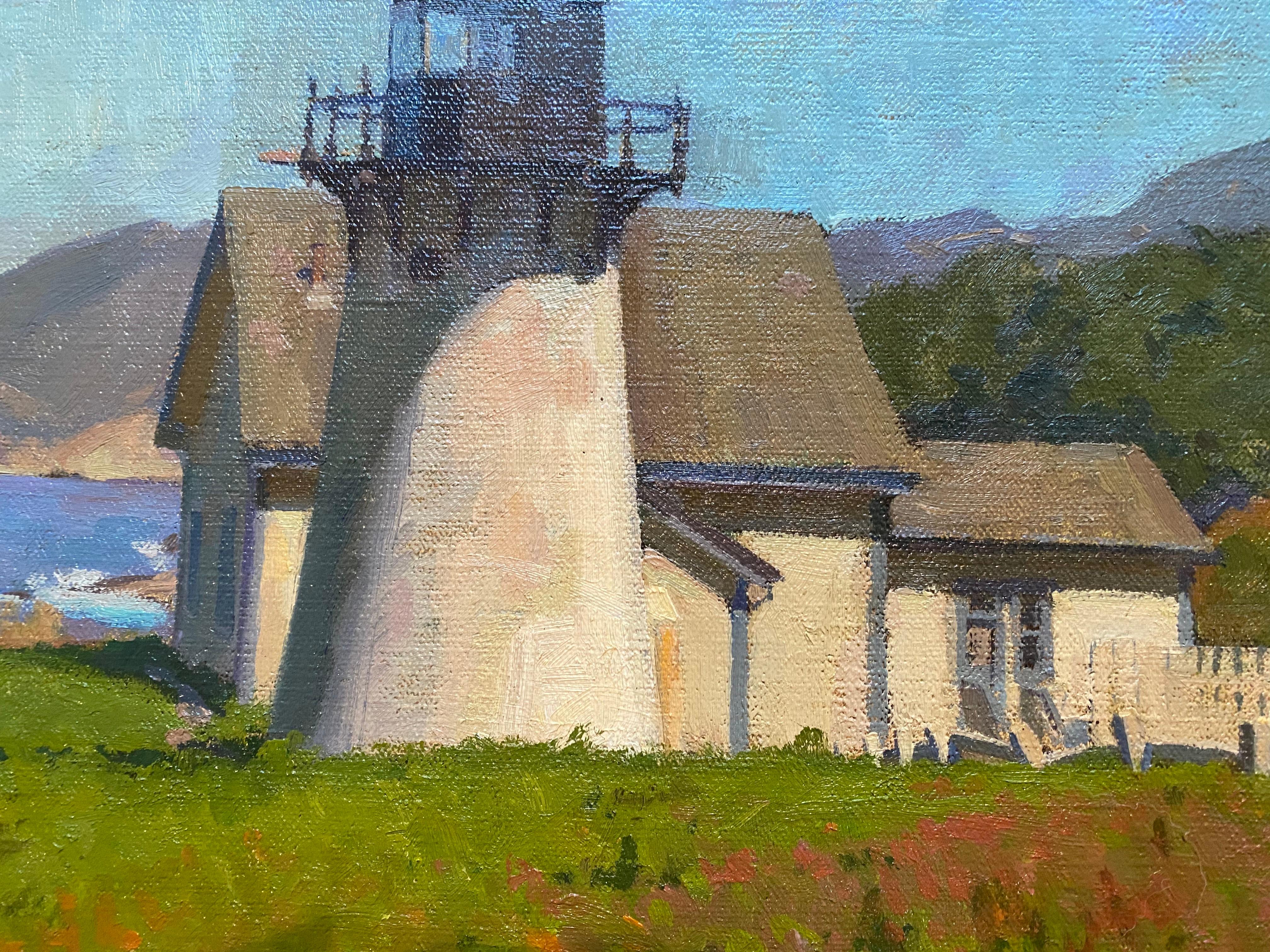 Montara Light House  - American Impressionist Painting by Joe Altwer