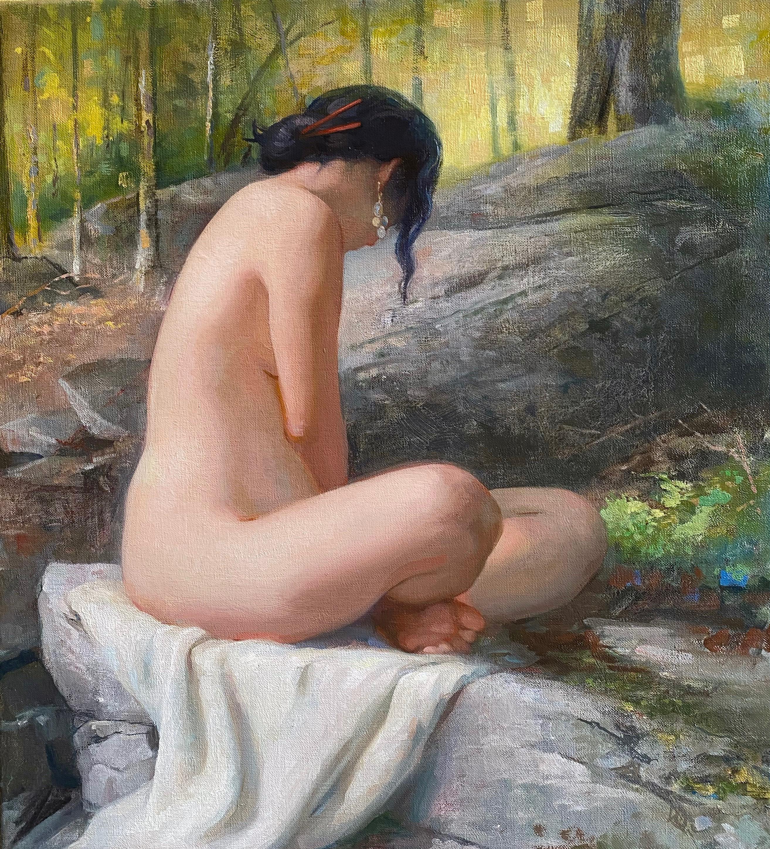 Patricia Watwood Figurative Painting - Forest Morning