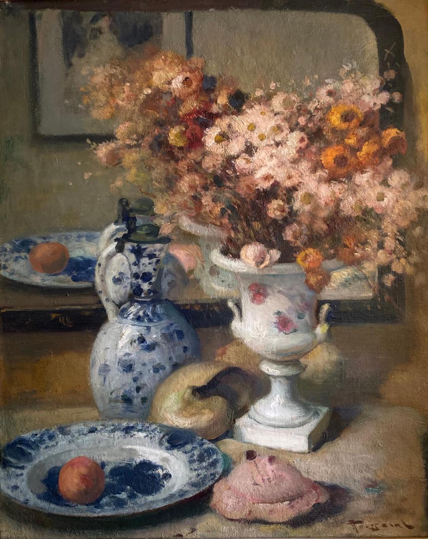 Grand Still Life - Painting by Fernand Toussaint