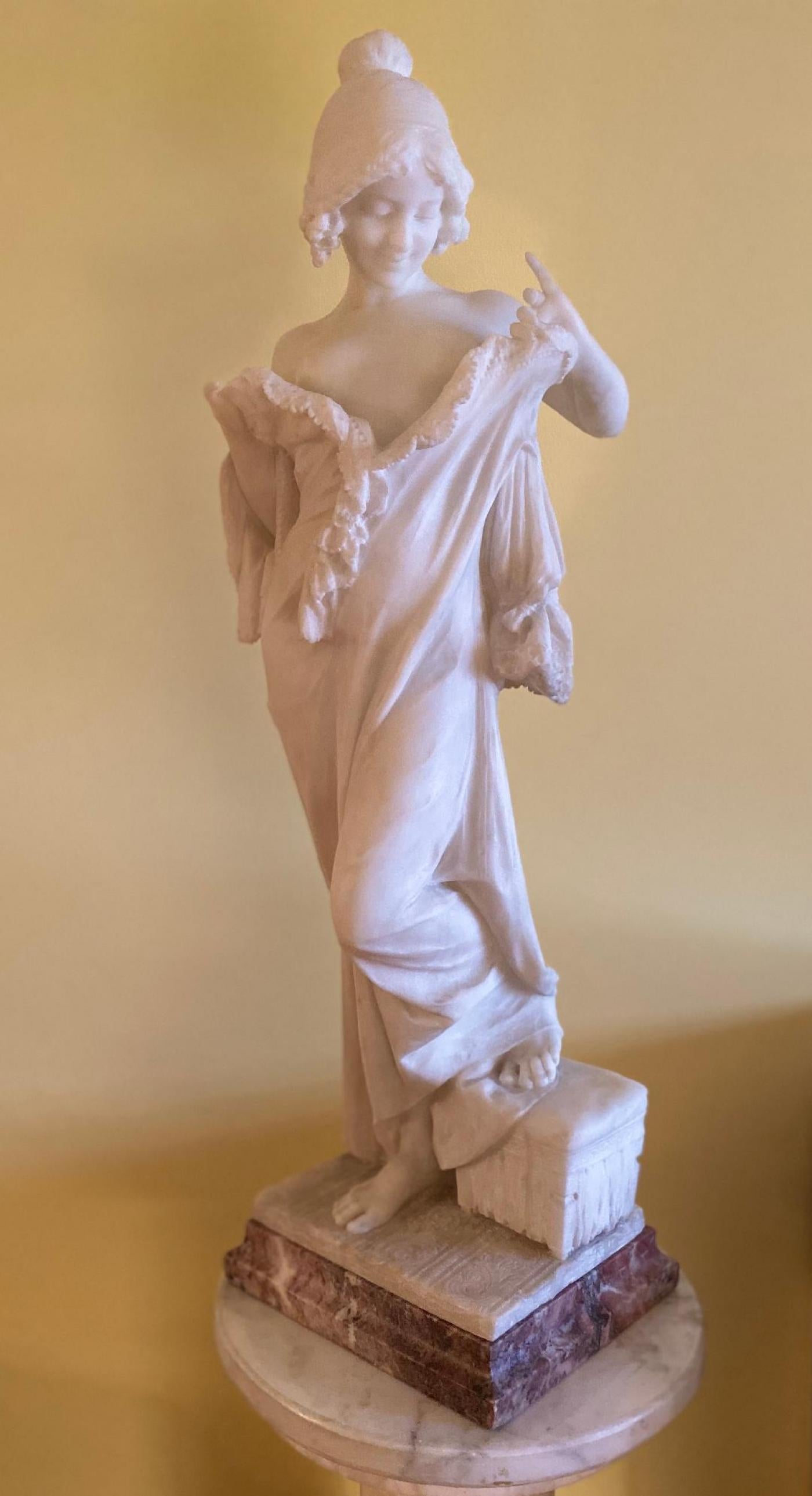 Antonio Frilli  Figurative Sculpture - Disrobing Maiden