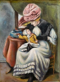 Mère et enfant avec méduse dorée