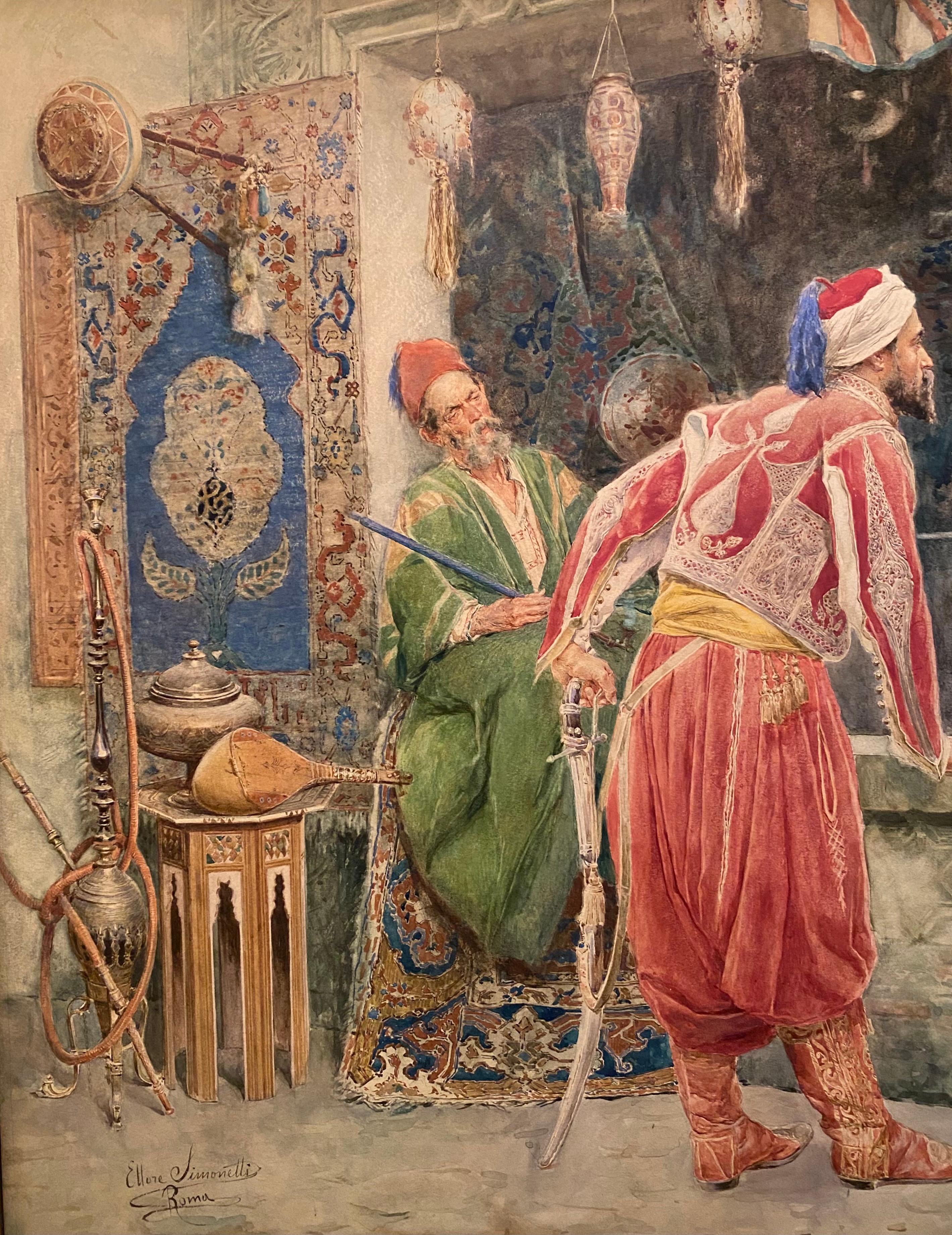 La Visite Au Brocanteur (Italienische Schule), Art, von Ettore Simonetti