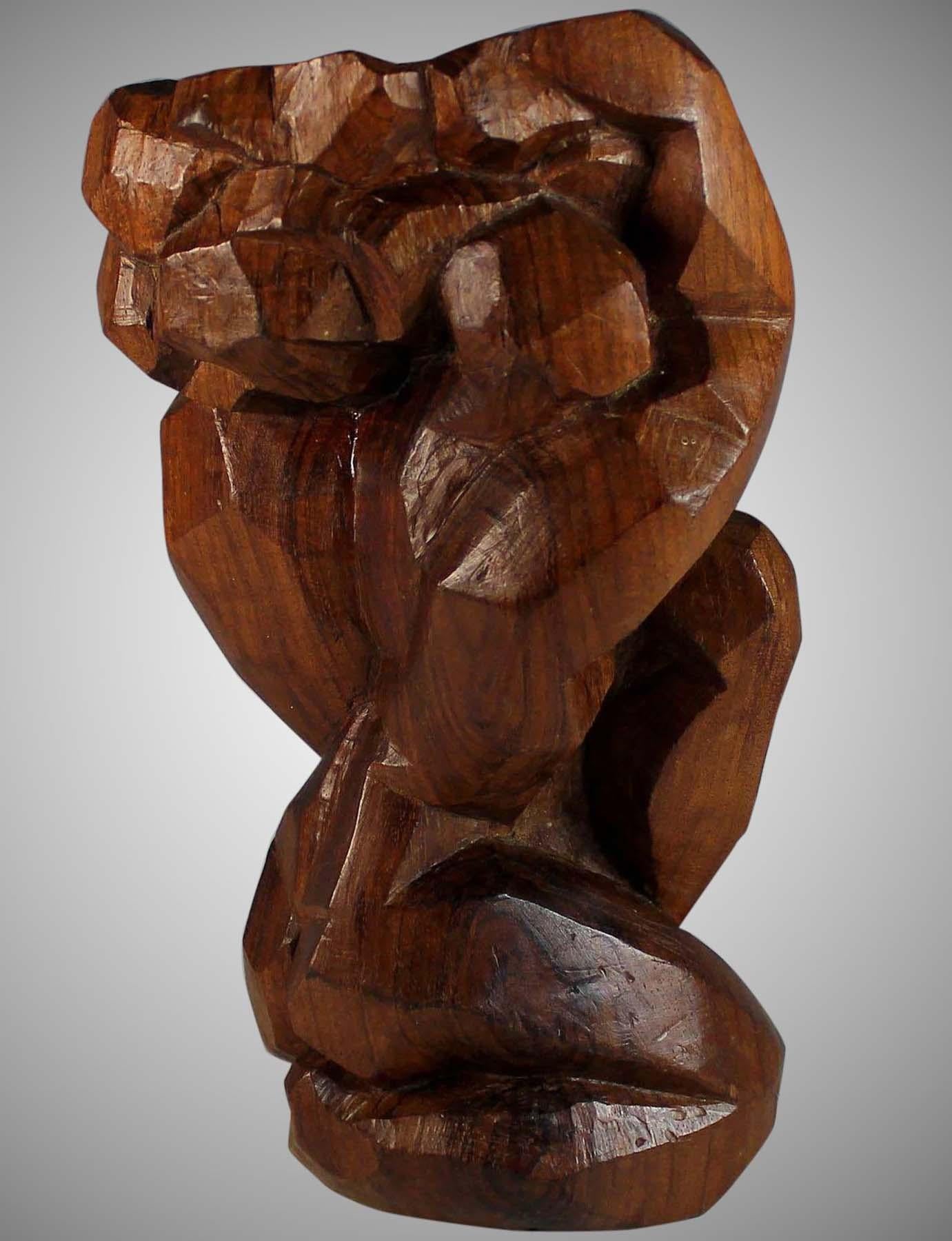 Kneeling Man - Sculpture by J. Gallardo