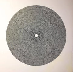 Gravitational Sapath Waves III, Halsey Chait, Large Abstract Drawing, Circle