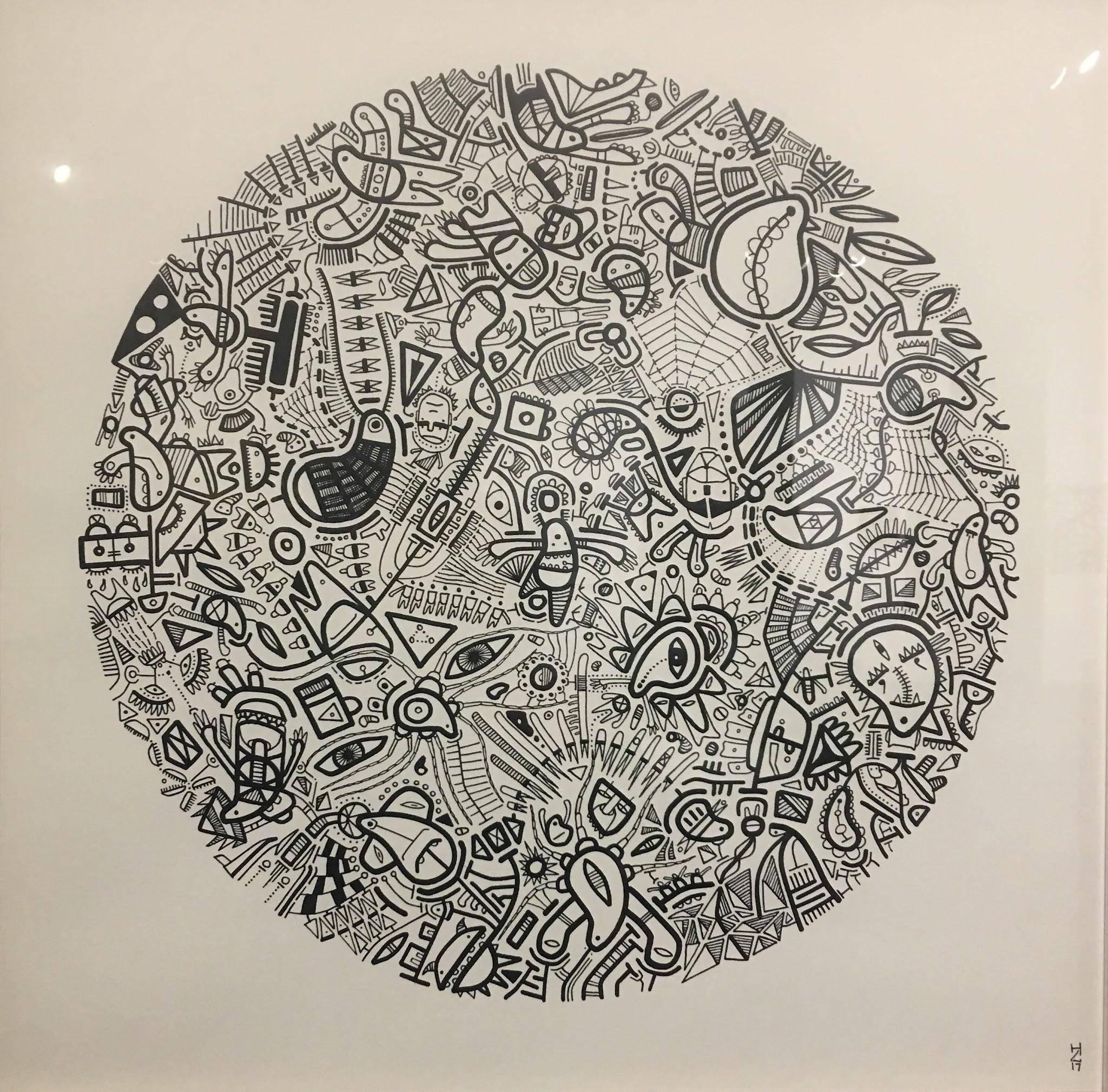 Microtelescopic Field of View I, Halsey Chait, Abstract Drawing, Circle