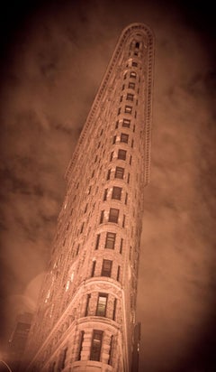 ""Flatiron Building", Urban Photography, Architecture, New York City, Sepia