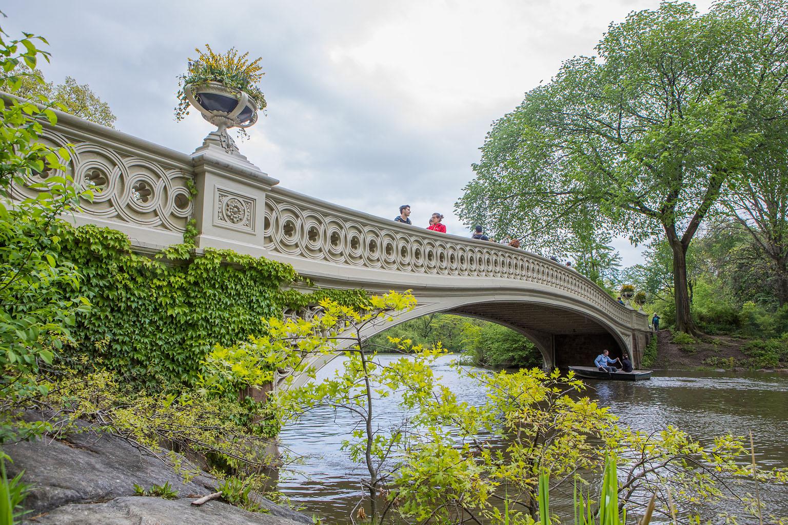 Allen Singer Landscape Photograph - "Bow Bridge, Central Park", Urban Color Photography, New York City, Manhattan