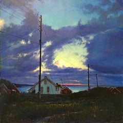 "The House on Roro Island, Sweden", Oil Landscape Painting by Richard Rosenblatt
