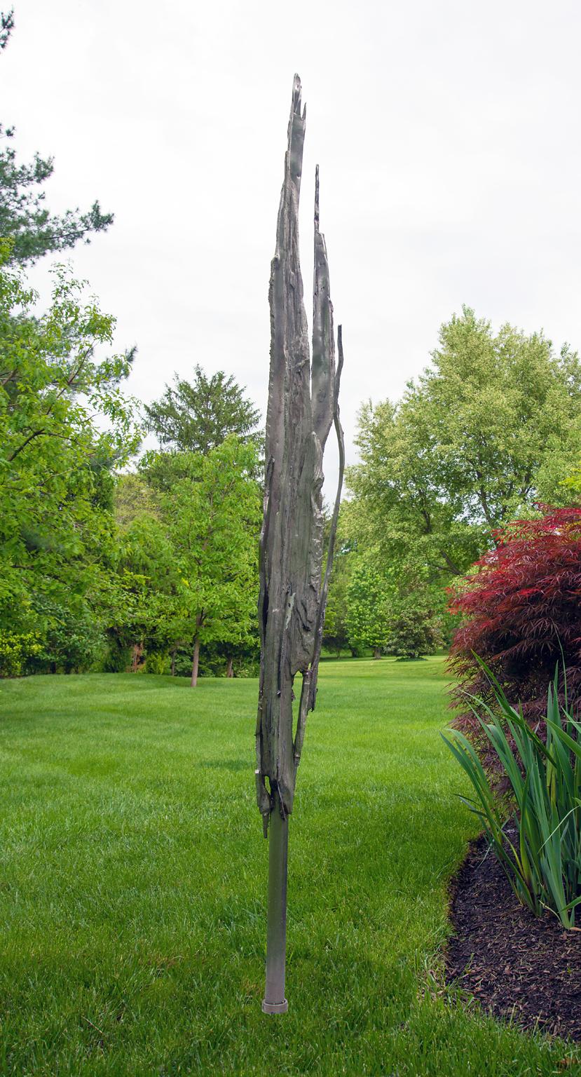 "Flash" Abstract, Cast Stainless Steel Metal Sculpture by John Ruppert