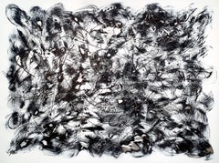 "Dark Web", Abstract, Acrylic Painting on Aluminum Panel by Kevin Barrett