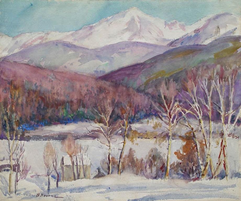 Gertrude Beals Bourne Landscape Art - Mt. Washington, Winter [New Hampshire]