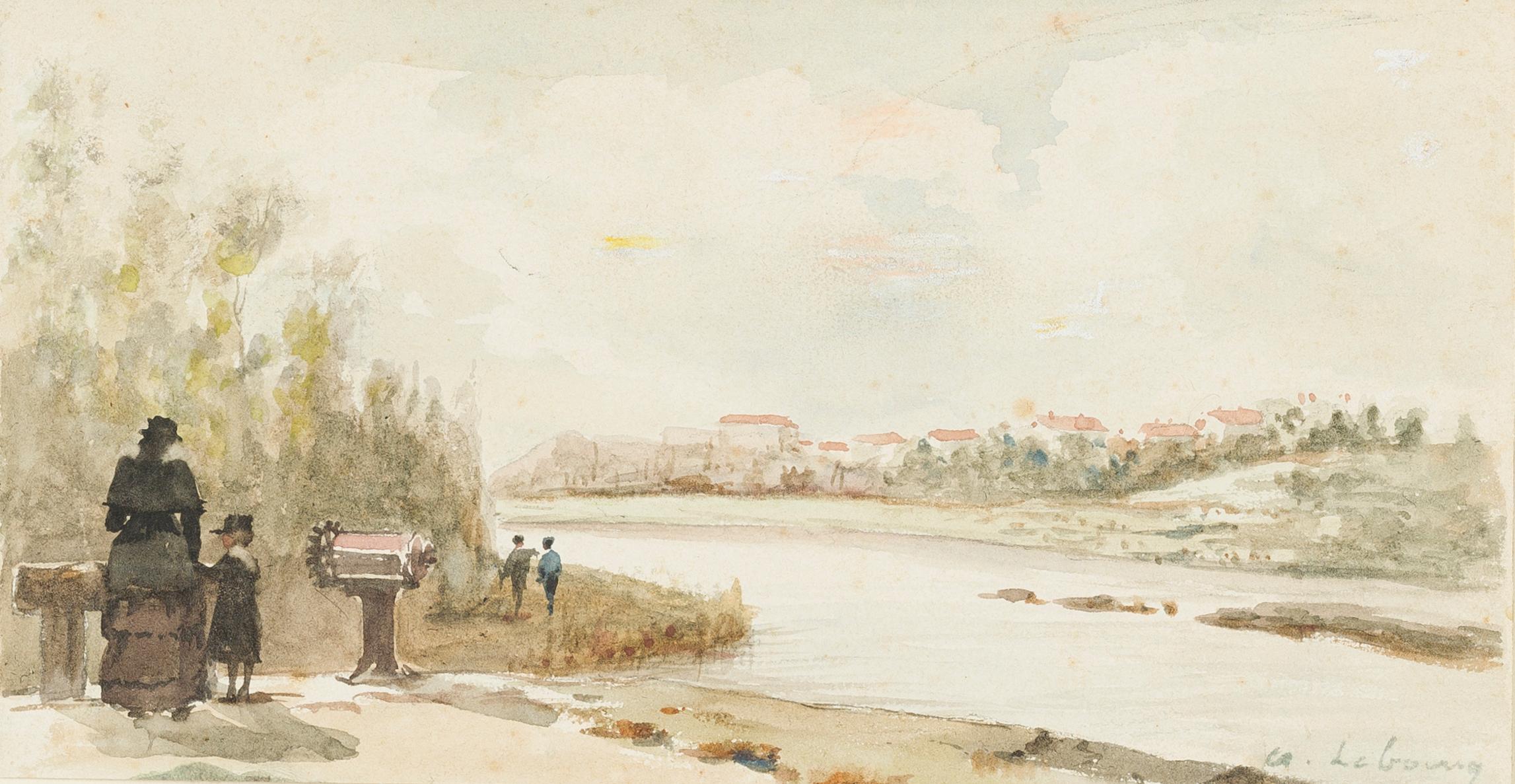 Albert-Charles Lebourg Landscape Art - [River Landscape]