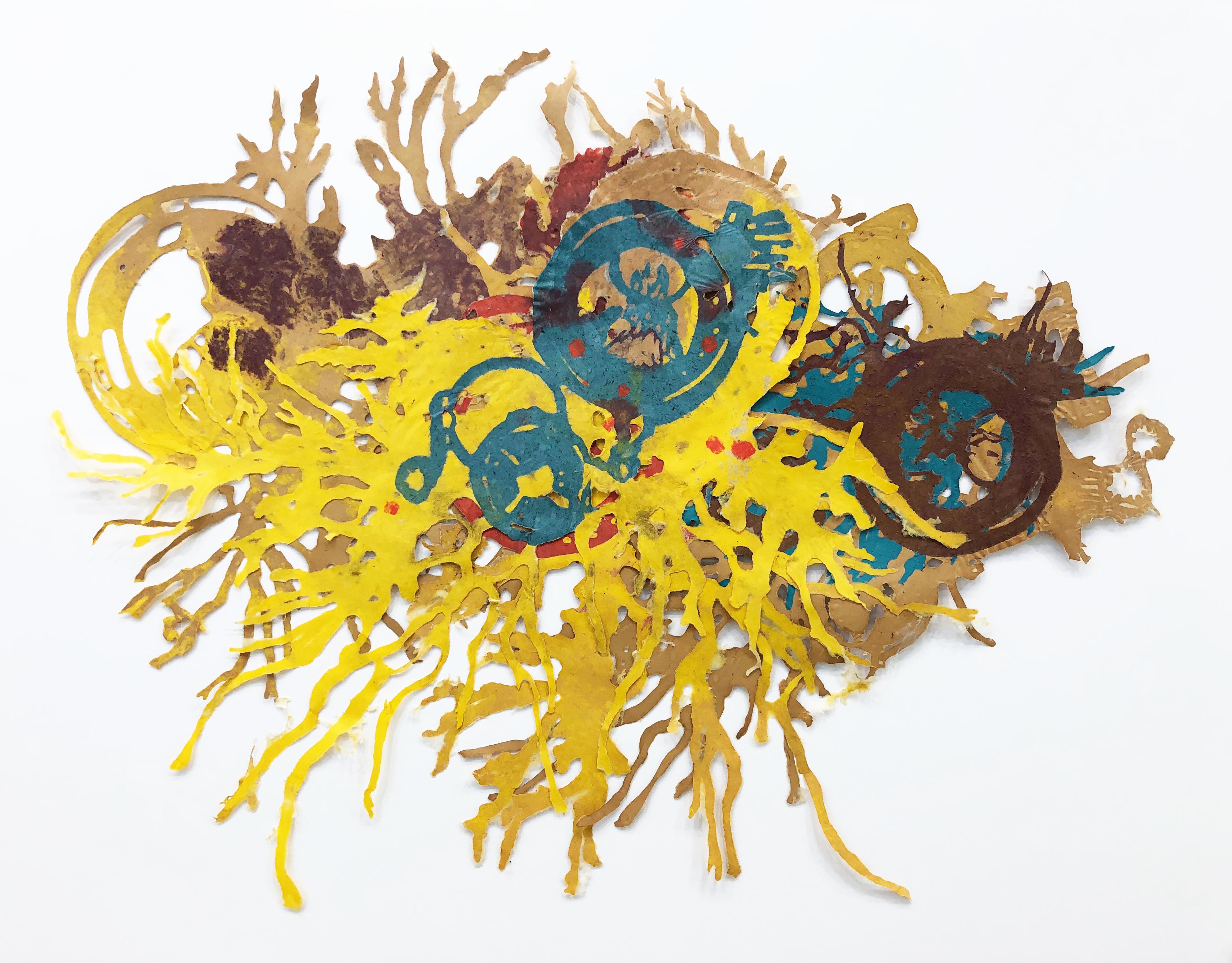 The New Living Reef #3 - Mixed Media Art by Joan Hall
