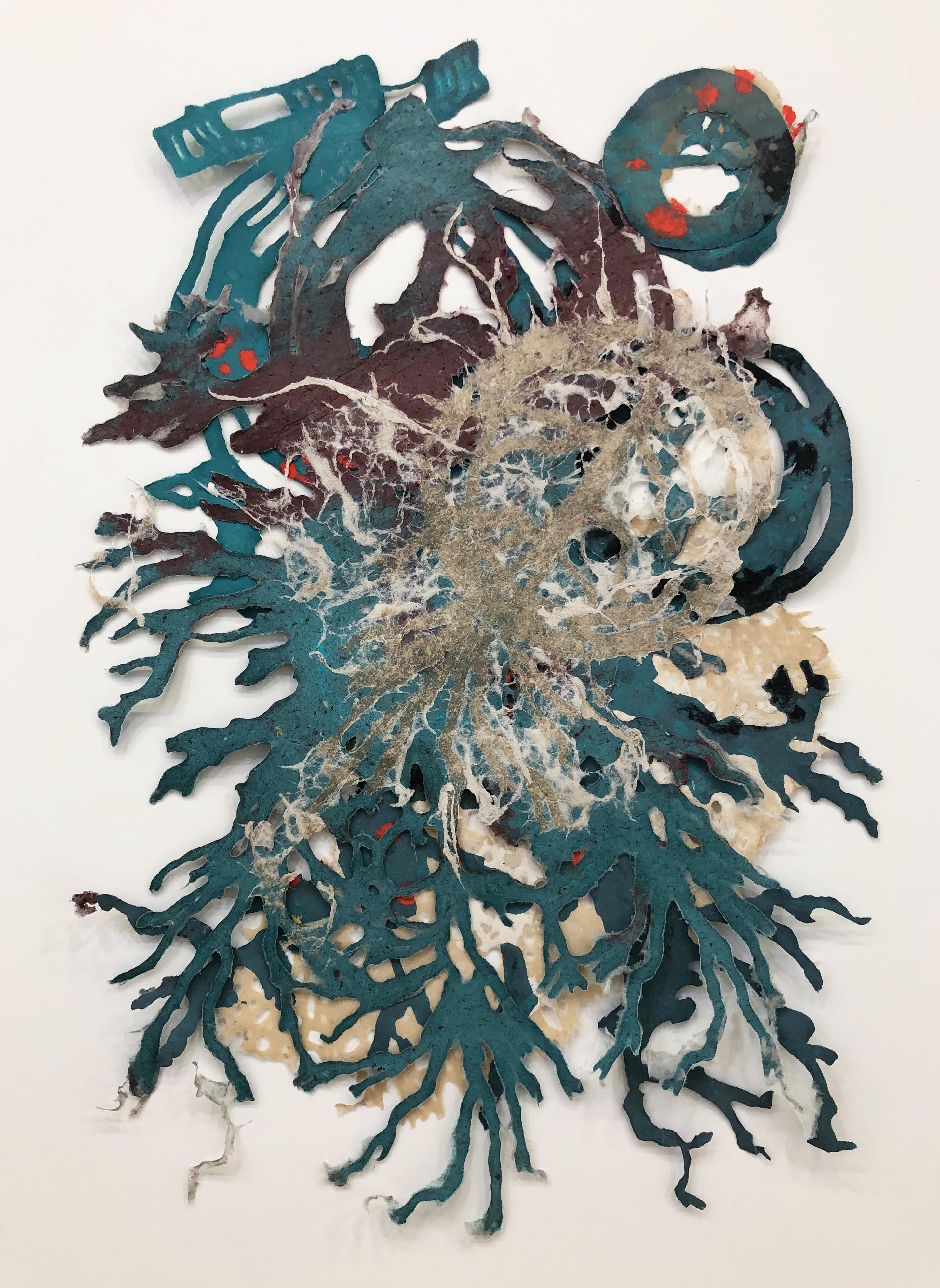 The New Living Reef #5 - Mixed Media Art by Joan Hall