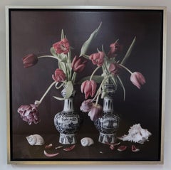 Tulips in a Dutch vase