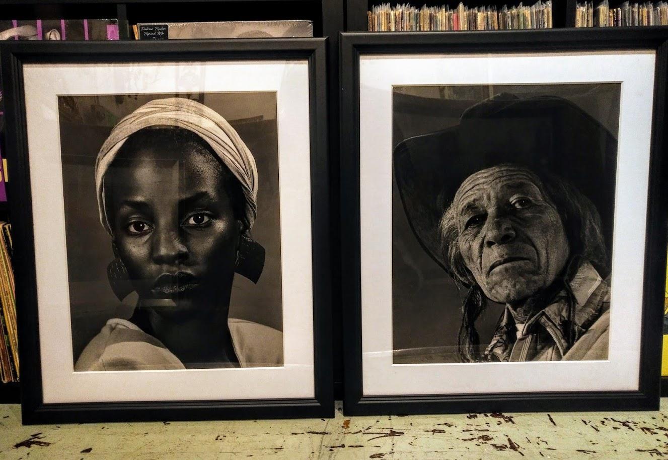 A Pair of Portraits of Native Man and African Woman by Joseph TOTORA - Gray Portrait Photograph by Joseph Totora 