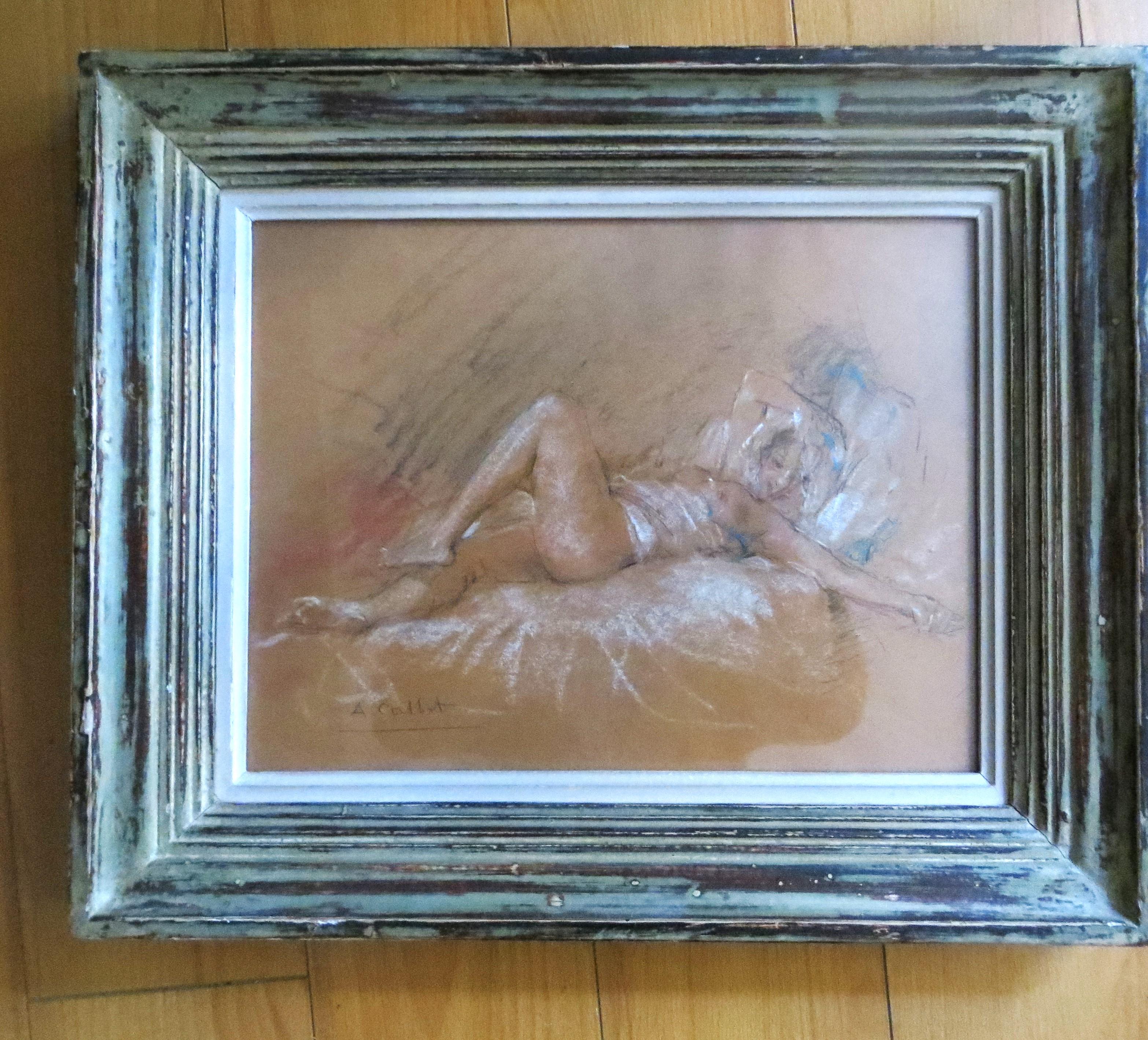 Nudo originale all'acquerello di Antoine Calbet