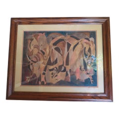 Composition, watercolor, signed by Carl Carlsson.