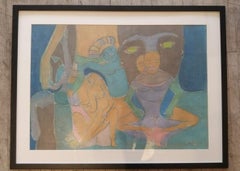 Beach Dance in Brazil, Watercolour, Signed