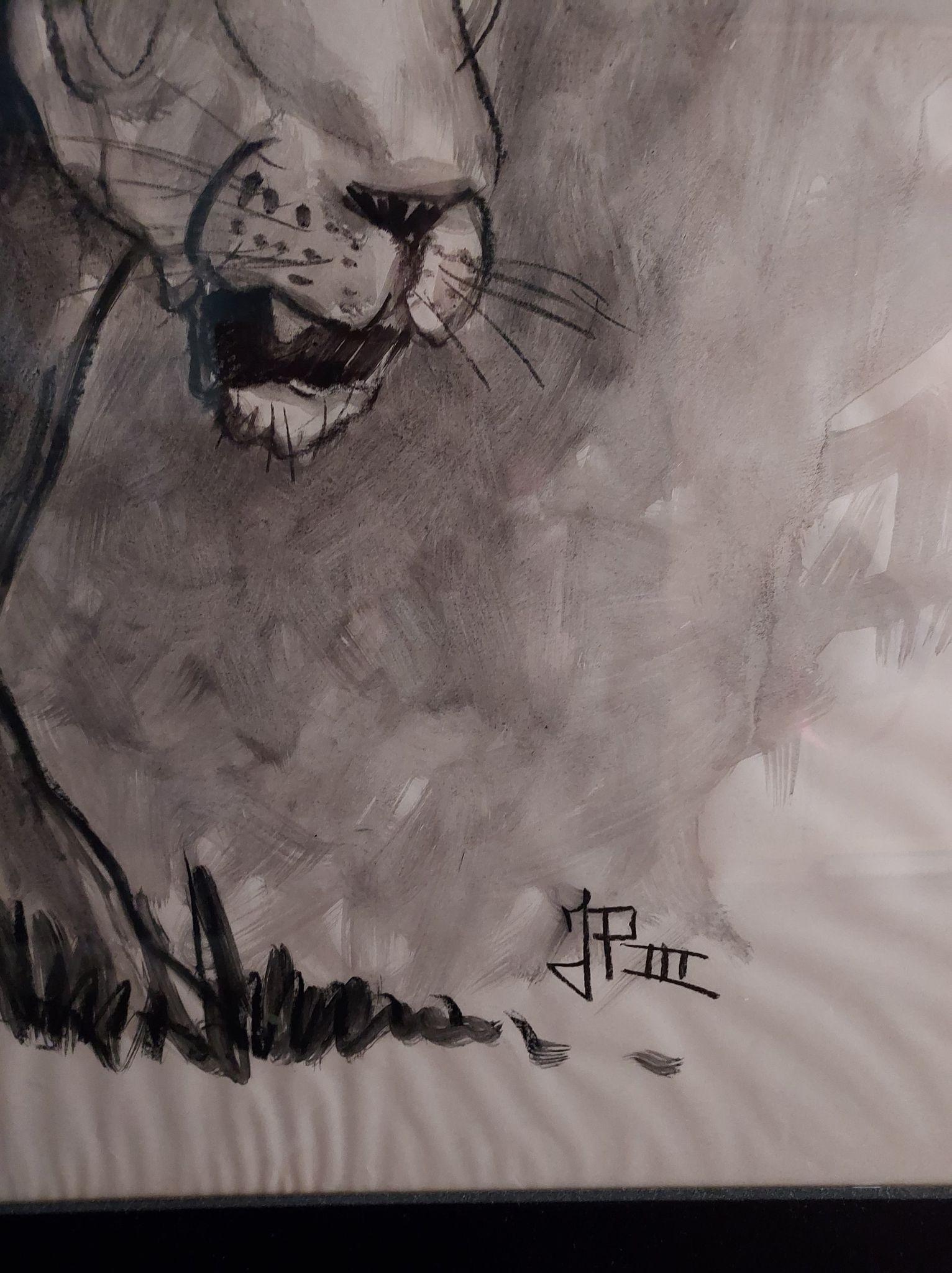 Lioness in the Savannah von Jean Poulain im Angebot 4