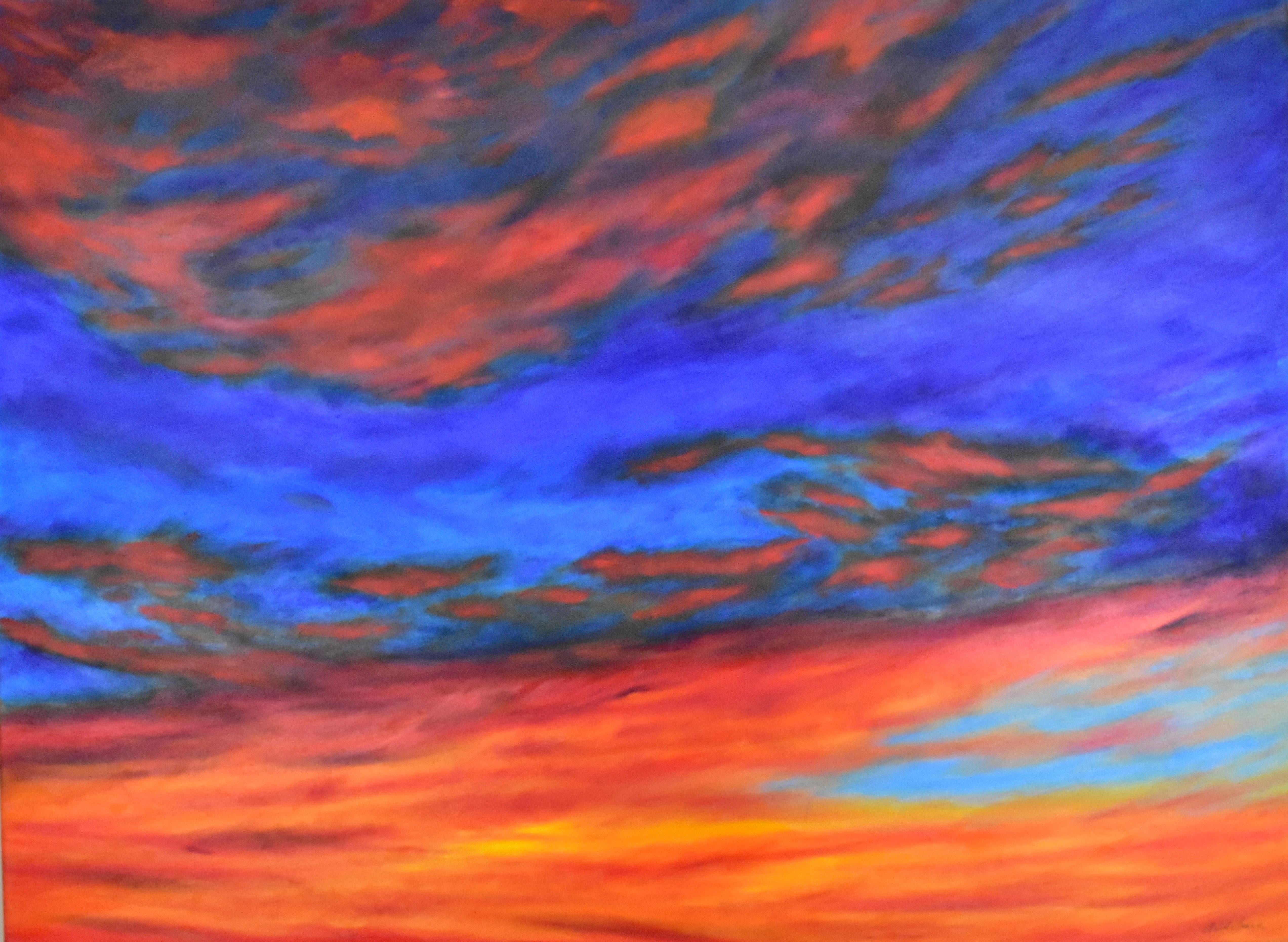 Sunset Vibrance  - Painting by Anil Sawe
