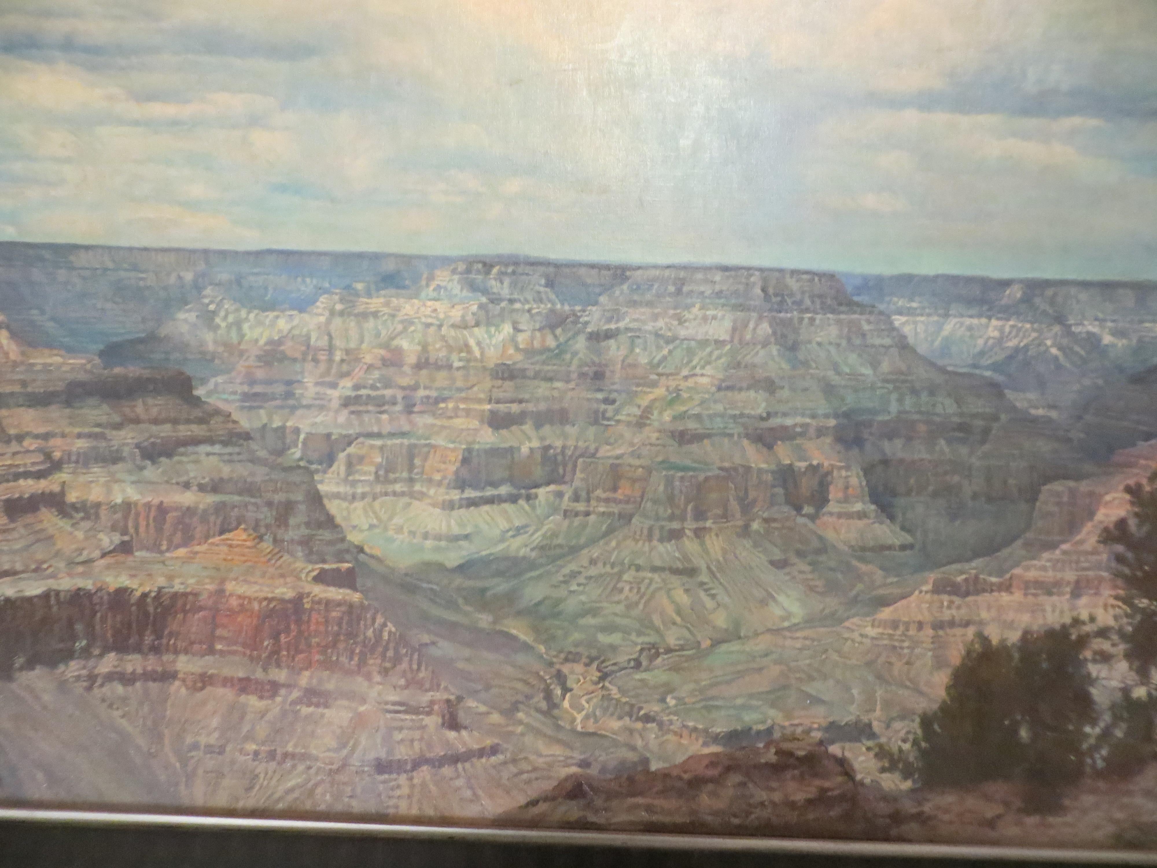 Grand Canyon view from Maricopa point  - American Realist Painting by Albert Londraville 