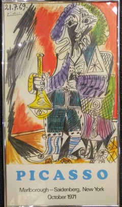 Man with Horn, " Rare Original Poster after Pablo Picasso