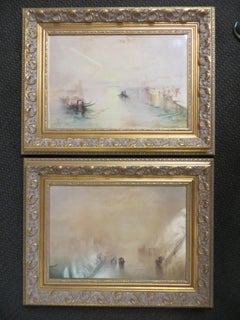 Según Turner Pareja de escenas del canal veneciano
